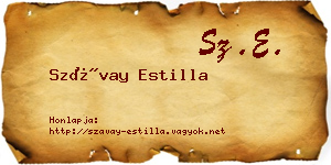 Szávay Estilla névjegykártya